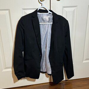H&M Black Fitted Blazer, Size US 10